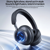 Casque sans fil REMAX RB-930HB ANC Bluetooth 6.0 avec écran étoilé, réduction active du bruit, haut-parleurs 40 mm HiFi, pliable, pour jeux