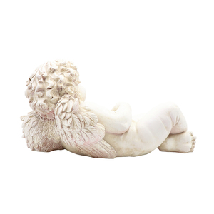 Statua di Cherubino Reclinato in Resina per Esterni, Figurina di Angioletto Rilassato, Scultura Decorativa per Giardino, Patio e Prato - Product Image 4