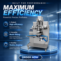 Machine industrielle automatique d'encrustage et de remplissage pour gâteaux de lune, mochi, daifuku, en acier inoxydable 304, double trémie, pour pâtisserie