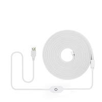 Bande lumineuse LED néon USB en gros, 5V, tactile, flexible, en silicone, 11 options de couleur, basse tension, à brancher, pour la décoration intérieure