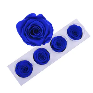 Dry Un Bouquet 6-7cm Blue De Fleurs Eternelle Long Life Flower Preserve Roses