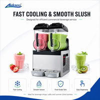 Machine à neige pilée semi-automatique en acier inoxydable Aidewo ADW15x3, capacité 45L, refroidissement par air économe en énergie, 1000W, qualité commerciale