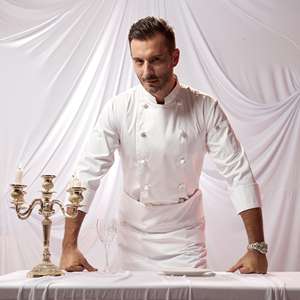 Chaqueta de <span class=keywords><strong>Chef</strong></span> Profesional para Hombre, Uniforme para Hotel, Restaurante, Cocina, Personal de Hostelería, Ropa de Trabajo - Product Image 1