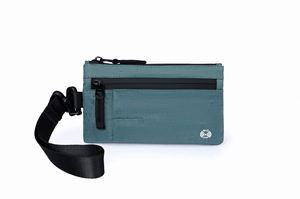 Porte-cartes fin anti-vol RFID avec logo personnalisé, faible MOQ, mini porte-monnaie léger en nylon X-Pac, porte-clés de voyage unisexe - Product Image 4