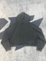 Sweat à capuche vintage noir délavé motif 8 Ball, imprimé DTG Kornit personnalisé, coupe oversize streetwear, pull décontracté style hip-hop