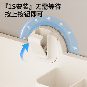 Soporte para secador de pelo con ventosa, color blanco mate, montado en la pared, sin perforaciones, para uso en el baño - Product Image 2