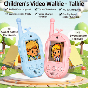 Talkie-walkie vidéo pour enfants avec écran HD, appel portable rechargeable pour garçons et filles, cadeau de Noël ou d'anniversaire - Product Image 2