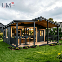 Maison mobile JJM facile à installer, maison conteneur extensible de 20 pieds avec chambre, cuisine, salon, design minimaliste préfabriqué