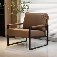 Modernes Chesterfield PU-Ledersofa mit Gestepptem Design Metallbeine Einsitzer - Komfortable Sitzgelegenheit für Wohnzimmer Büro Hotel