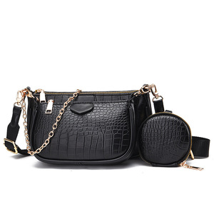 Bolso cruzado pequeño de superficie suave de PU, mini bolso de mano para mujer, monedero con patrón anticocodrilo, bolso informal multiusos - Product Image 1