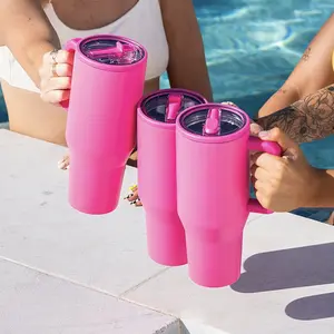 Eco-Friendly 40oz Foldable Water Bottle Leakproof Straw Neo Trav Dup Evaso Free Adults Camping Gym Outdoor Activity Shaker Cup