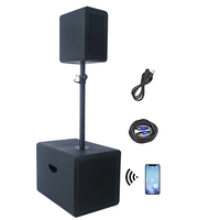 Altavoz PA Profesional de Audio de 600W con Subwoofer Activo de 12", Caja de Sonido de 1.1 Canales, Función DSP, Sistema de Karaoke para Fiestas, Bocina Parlante