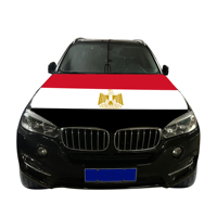 Drapeau de couverture de capot de voiture national égyptien drapeau de couverture de moteur de voiture vente en gros de tissu élastique personnalisé vente directe d'usine