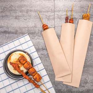 Sac en papier kraft brun long biodégradable pour aliments - Product Image 4