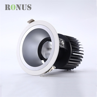 Plafonnier LED encastré COB rond réglable 40W pour projets hôteliers, éclairage mural et downlight