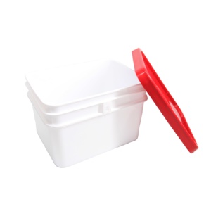 Prix d'usine direct 20L seau rectangulaire couleur personnalisée seau de stockage de matériaux en PP de haute qualité conteneur de stockage en plastique carré - Product Image 1