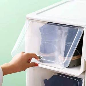 2024 bán nóng bán buôn tùy chỉnh <span class=keywords><strong>Stackable</strong></span> <span class=keywords><strong>container</strong></span> nhựa trong suốt rõ ràng tổ chức trường hợp Giày hộp lưu trữ - Product Image 6