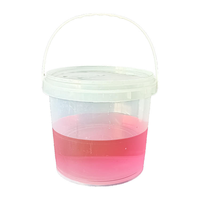 Seau en plastique rond transparent personnalisé, vente en gros, emballage alimentaire réutilisable, seau avec couvercle, seau en plastique pour ghee