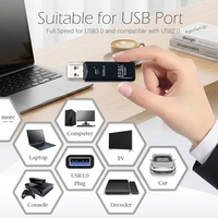 Lecteur de cartes portable Cantell USB 2.0 USB3.0 Lecteur de cartes haute vitesse Lecteur de cartes multifonction pour téléphone portable SD HC Appareil photo