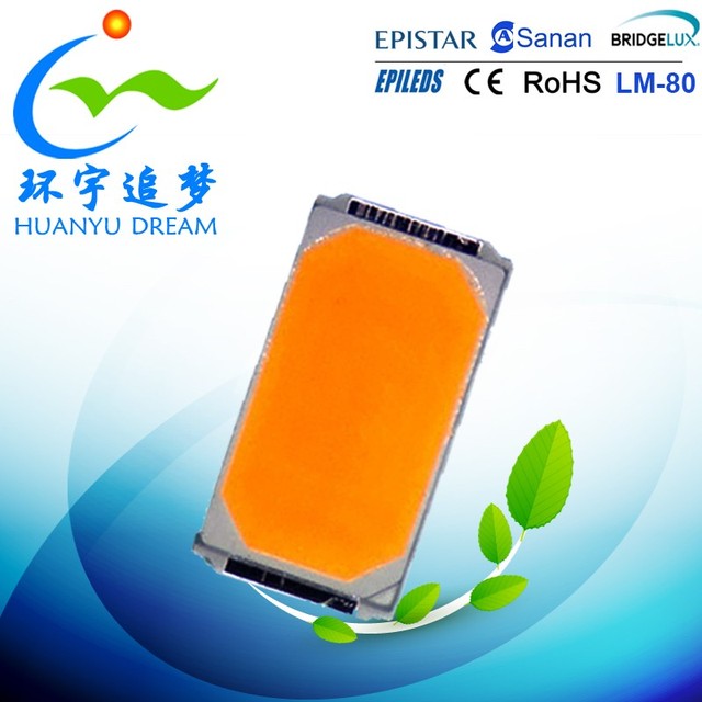 5730 Yellow LED Chip 0.5W 590-595nm 13-15LM 2.0-2.2V 150mA SMD Diode for Decorative and Sign Lighting