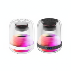 Haut-parleur sans fil intelligent avec lumière LED colorée, horloge, alarme, fonction téléphone, batterie rechargeable, puissance de sortie 5-10W - Product Image 1