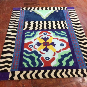 100% NZ Len Sang Trọng Tùy Chỉnh Thực hiện Thảm Handmade Bỉ Phòng Khách Khu Vực Thảm Tay Tufted Knotted Len Thảm - Product Image 5