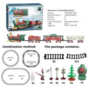 スモークとサウンドクラシックスタイルDiyトラックリモコンおもちゃトレインセット - Product Image 6