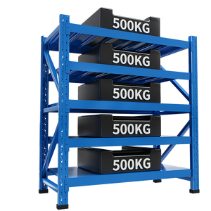 יחידות מדפים מפלדה כבדה הניתנות להתאמה אישית למחסנים, הגנה מפני קורוזיה, מגוון צבעים, למרכזי הפצה קמעונאיים - Product Image 3