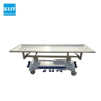 Chariot mortuaire portable en acier inoxydable, prix du fabricant, autopsie hydraulique, table d'embaumement funéraire