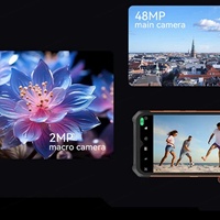 Cubot KingKong ES Smartphone Android 14 Ultra-tipis dan Tangguh, Octa Core, 6GB+128GB, Layar LCD 6.5 inci 90Hz, Kamera 48MP, Tahan Air IP68, GSM