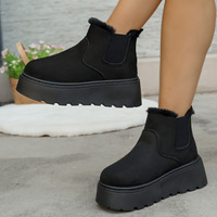 Bottes d'hiver à semelle épaisse pour femmes, nouveau style, épaisses et douillettes, tendance et chaudes, bottes courtes à une seule chaussure