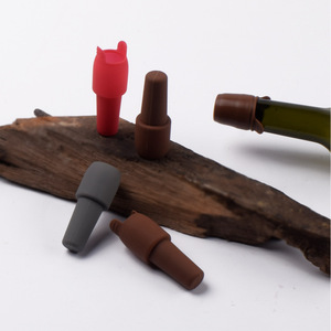 Bouchon de bouteille en silicone à double étanchéité, anti-chute, avec poignée, pour vin et champagne - Product Image 1