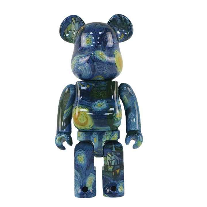 Bearbrick Bear Van Gogh Starry Moon Night 400%/1000% KAW
