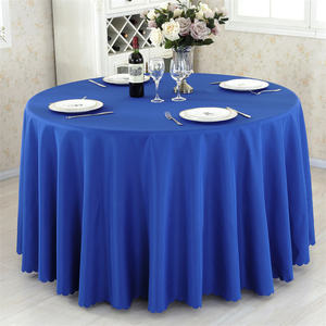 <span class=keywords><strong>Mantel</strong></span> redondo de poliéster <span class=keywords><strong>Mantel</strong></span> de tela de poliéster Boda Restaurante Hotel Banquete Manteles - Product Image 5