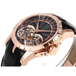 High-quality Large-sized Rose Gold Double Tourbillon <b>Automatic</b> Winding Sapphire Crystal Men's <b>Automatic</b> Mechanical Watch - Product Image 1