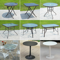 Table pliante d'extérieur pas chère, tables pliantes en aluminium, table pliable durable et légère pour jardin, balcon, café, terrasse, OEM ODM