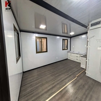 Maison conteneur préfabriquée de luxe moderne en acier de 20/30/40 pieds, extensible avec salle de bain et cuisine, idéale pour les villas