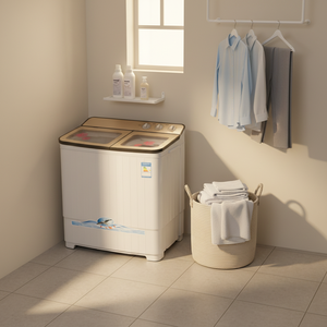 Lave-linge semi-automatique compact <span class=keywords><strong>à</strong></span> double cuve pour petites surfaces domestiques - Product Image 4