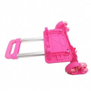 Poignée de chariot à bagages télescopique en aluminium pliable, réglable, imperméable, avec 6 roues pour escaliers, personnalisée pour cartable d'enfant - Product Image 3