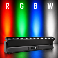 Projecteur LED Zoom Mobile 12x40W RGBW 4-en-1 avec Lumière Auxiliaire, Éclairage de Scène Dynamique, Contrôle DMX512 RDM pour Événements DJ
