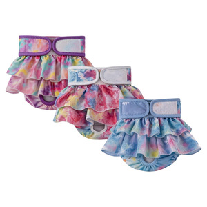 Jupes menstruelles absorbantes et anti-fuites en coton pour animaux de compagnie, culottes de période pour grandes femelles, couches réutilisables et lavables pour chiennes - Product Image 4