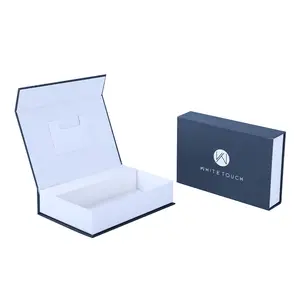 Cheap Empty Luxury Custom Press On Nail Packaging Box White Black Magnetic Press On Nail Boxes