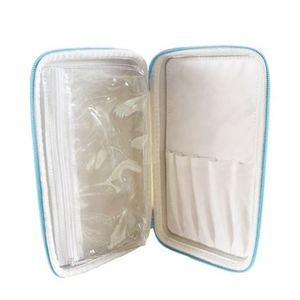 White PU Waterproof <b>EVA</b> Pencil Case Small Portable <b>EVA</b> Pen Carrying Case Simple Fashion <b>EVA</b> Stationery Case for Adult and Kids - Product Image 5