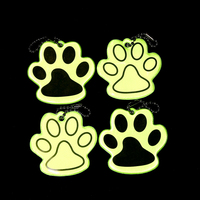 Pendentif Patte de Chien Réfléchissant - Accessoire de Sécurité pour la Conduite Nocturne - Chaîne de Sac à Dos Étudiant - Porte-clés Ultra-Lumineux - Avertissement de Sécurité