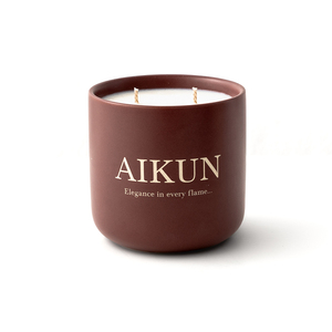 AIKUN Fournisseur Professionnel de Production en Gros de Bougies en Cire de Soja Écologiques et Artisanales en Céramique pour Marques de Luxe et Vente au Détail - Product Image 1