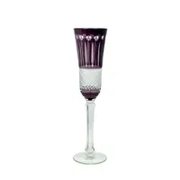 Boêmio checo roxo corte a cristal transparente flauta champanhe vinho vidro vidro
