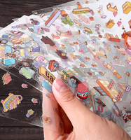 Adesivi 3D per Bambini, Libro di Adesivi per Creare Scene, Mini Adesivi 3D Antistress, Adesivi per il Tempo Libero, Adesivi per Feste Natalizie