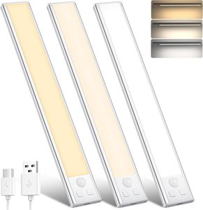 Luz LED con Sensor de Movimiento, Ultrafina, Moderna, 3 Colores, Regulable, Recargable por USB, para Iluminación Interior, Gabinetes de Cocina, Venta al Por Mayor - Product Image 1