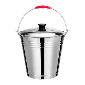 Stainless Steel Ice <b>Bucket</b> Round Modern Simple Style For Party Home Bar KTV Commercial Use <b>With</b> <b>Lid</b> - Product Image 2