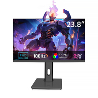Monitor Gaming LED de 23.8 Pulgadas FHD 180Hz 1ms, Pantalla de Ordenador para E-sports con Panel IPS sin Marco, Pantalla LCD con 90% sRGB HDR400, HD, DP y USB